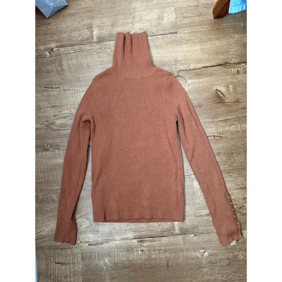 Anthropologie Maeve Pecan ribbed knit button sleeve Small - Picture 4 of 7